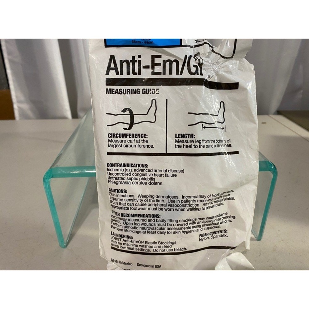 Jobst Anti-Em/GP Knee-Hi Anti-Embolism Elastic Stockings Large Regular 111410 - Picture 4 of 4